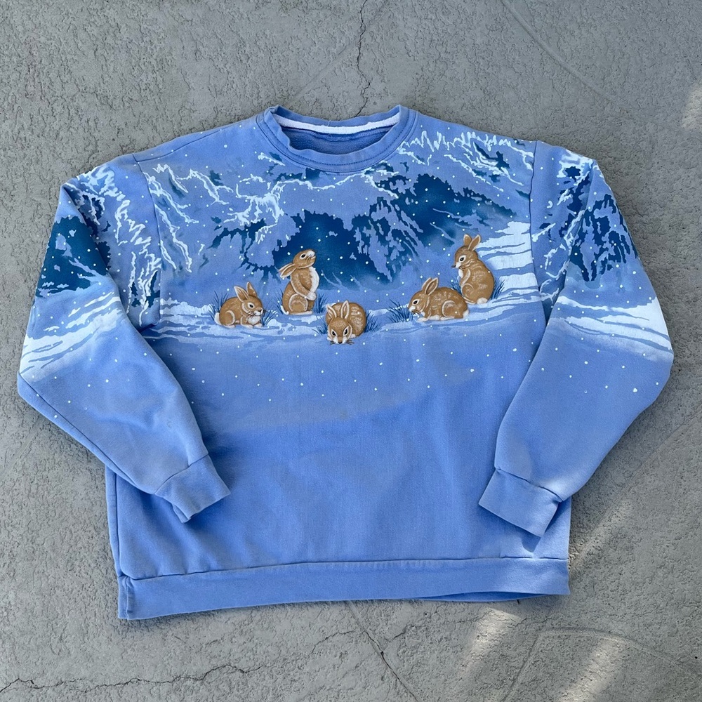 Christmas Bunny graphic crewneck